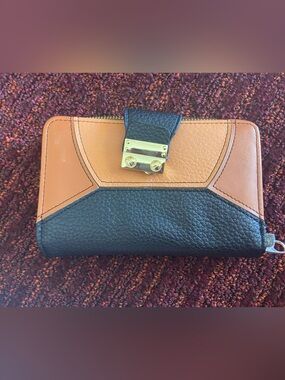 Jolene Couture Two tone leather wallet